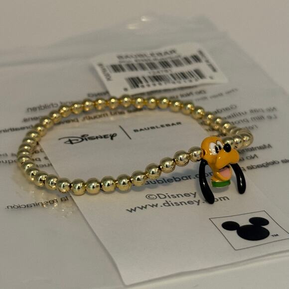 New DISNEY x BAUBLEBAR Pluto Classic Gold Pisa Bracelet (4mm) - Picture 1 of 6